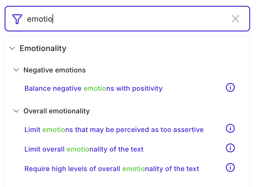 Emotions in texts